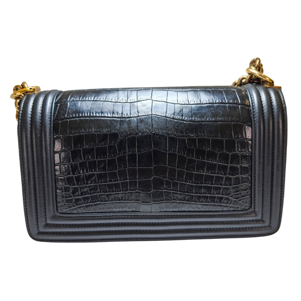 Load image into Gallery viewer, CHANEL Crocodile Leather Flap Boy Bag