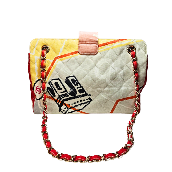 画像をギャラリービューアに読み込む, CHANEL エッフェルタワー キャンバスショルダーバッグ