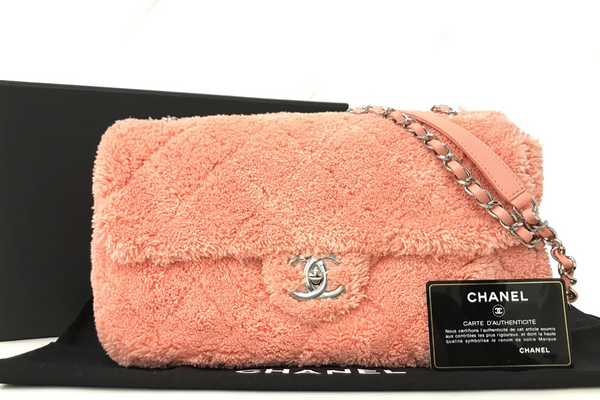 Load image into Gallery viewer, CHANEL Mixed Fibers Quilted Jumbo Flap Salmon Pink