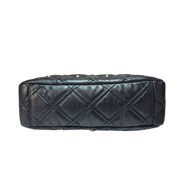 Load image into Gallery viewer, CHANEL Black Pearl Studded Quilted Flap Bag