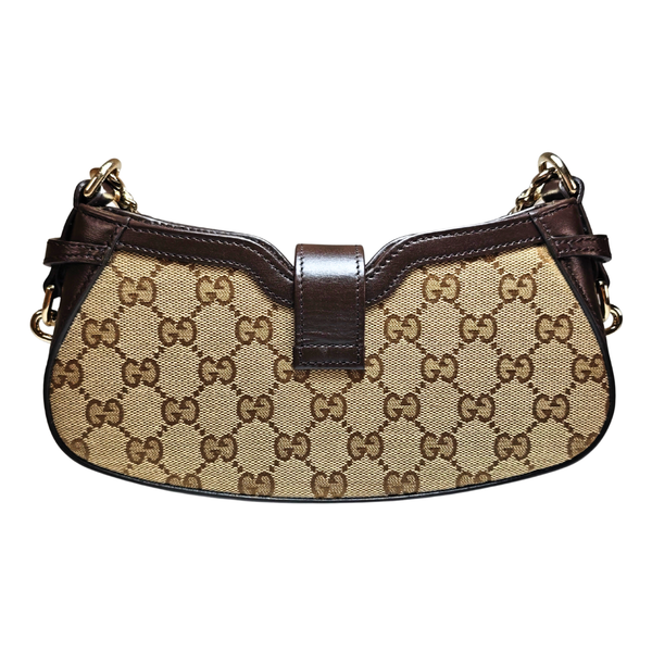 將圖片載入圖庫檢視器 GUCCI GG Moon Side Canvas Shoulder Bag