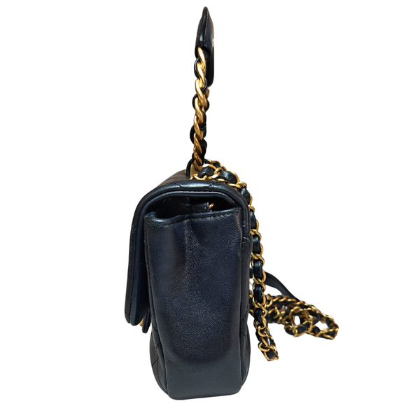 Load image into Gallery viewer, CHANEL Mini Black Lambskin In The Loop Flap