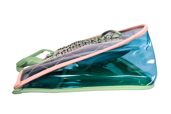 Load image into Gallery viewer, CHANEL  PVC&Multicolor Matelasse Clear Tote Bag