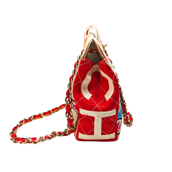 画像をギャラリービューアに読み込む, CHANEL エッフェルタワー キャンバスショルダーバッグ