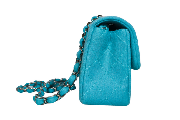 Load image into Gallery viewer, CHANEL cotton Tiffany blue Matelasse