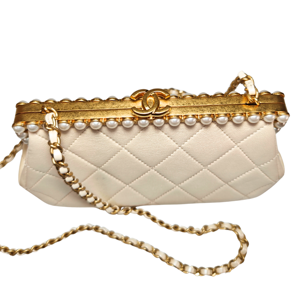 Load image into Gallery viewer, CHANEL Pearl Chain Pouch Bag
