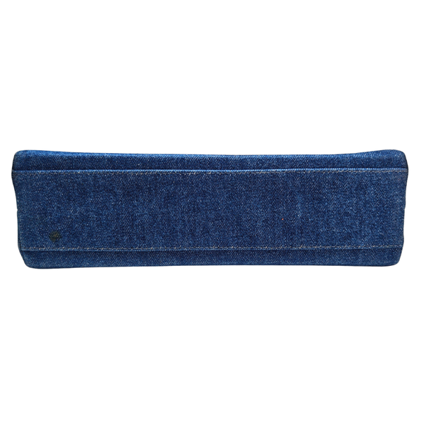 将图片加载到图库查看器,CHANEL 1997-1999 Blue Denim Kelly Handbag