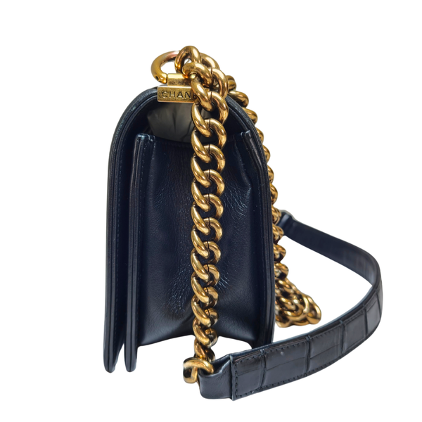 Load image into Gallery viewer, CHANEL Crocodile Leather Flap Boy Bag