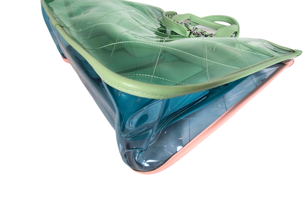 Load image into Gallery viewer, CHANEL  PVC&Multicolor Matelasse Clear Tote Bag