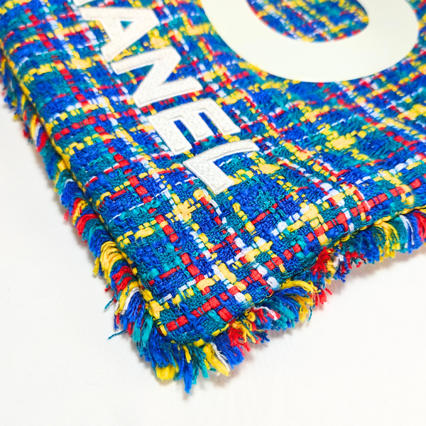 Load image into Gallery viewer, CHANEL No. 5 Shopping Tote Tweed Large Blue