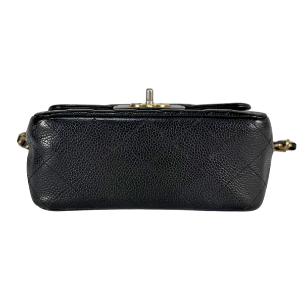 将图片加载到图库查看器,CHANEL Black Caviar Mini Classic Square Flap Bag
