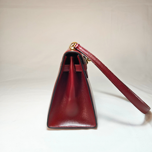 Load image into Gallery viewer, HERMES Mini Kelly 20 Box Calf Bordeaux Circle R Stamp 1988