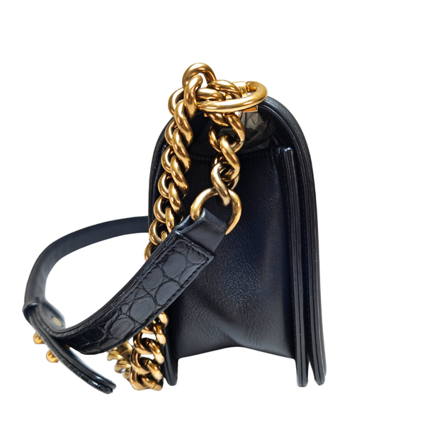 Load image into Gallery viewer, CHANEL Crocodile Leather Flap Boy Bag