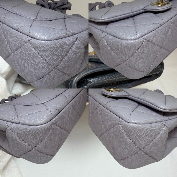 Load image into Gallery viewer, CHANEL Caviar Quilted Funky Match Mini Flap Light Purple