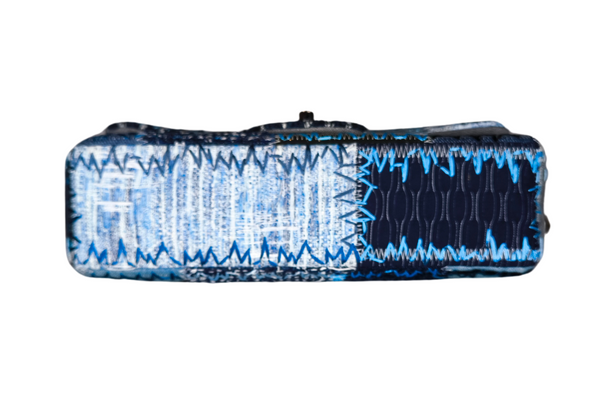 Load image into Gallery viewer, CHANEL Classic Single Flap Bag Multicolor Patchwork Denim Medium