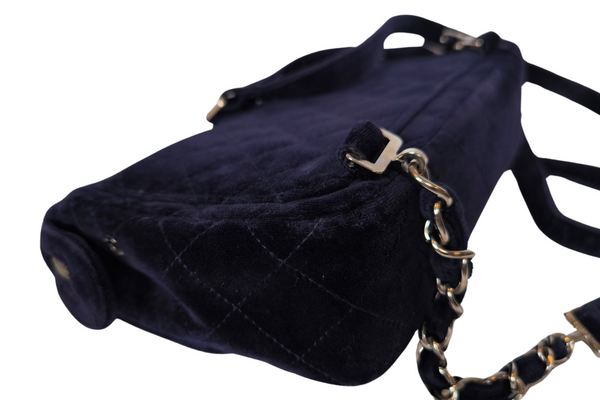 Load image into Gallery viewer, CHANEL  Velvet Matelasse Dark Navy Bagpack