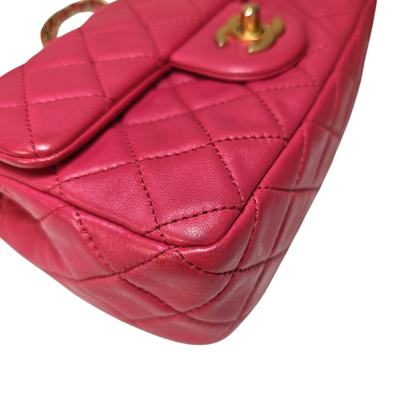 將圖片載入圖庫檢視器 CHANEL Rose Pink Quilted Ball Chain Flap Bag