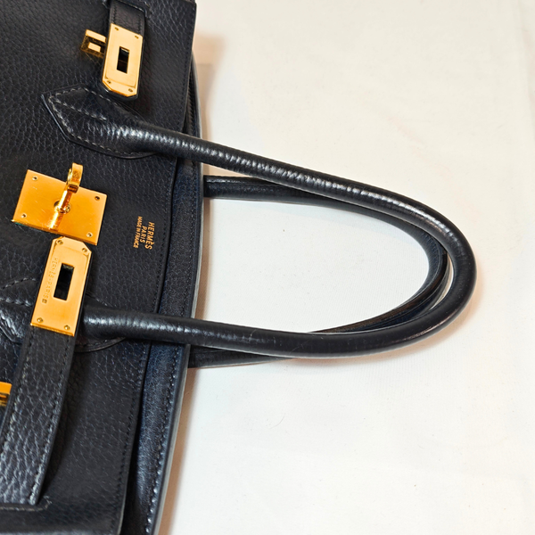 Load image into Gallery viewer, HERMES Birkin 30 Taurillon Leather Black Square G Stamp 2003