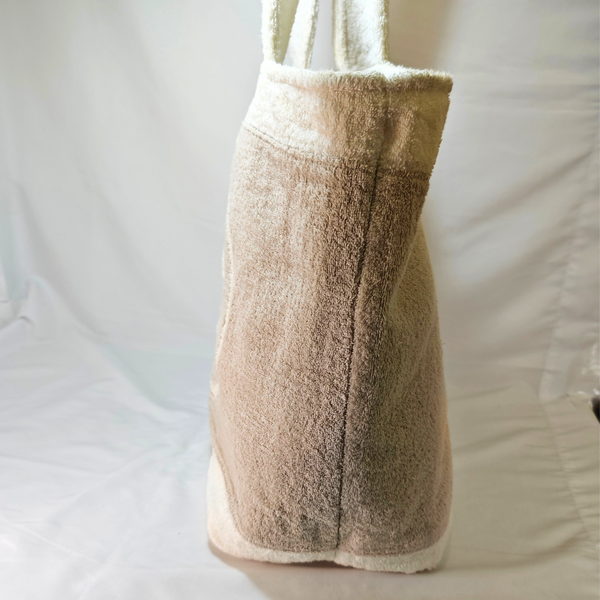 将图片加载到图库查看器,CHANEL Cotton CC Beach Tote Towel Bag Beige White