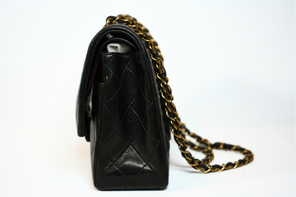 Load image into Gallery viewer, CHANEL Classic Flap Shoulder Bag Matelasse Chain Lambskin Beige Gold Hardware