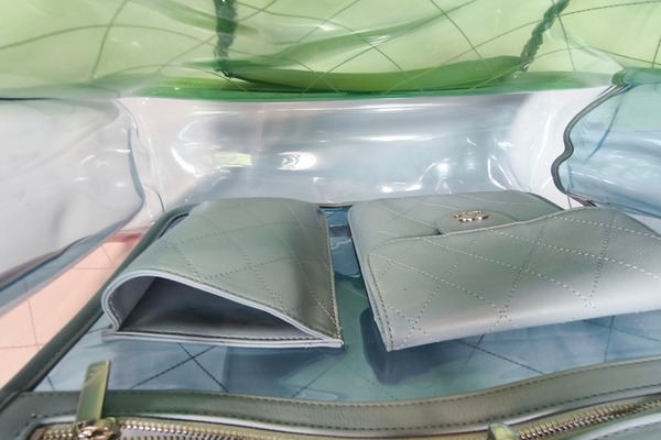 Load image into Gallery viewer, CHANEL  PVC&Multicolor Matelasse Clear Tote Bag