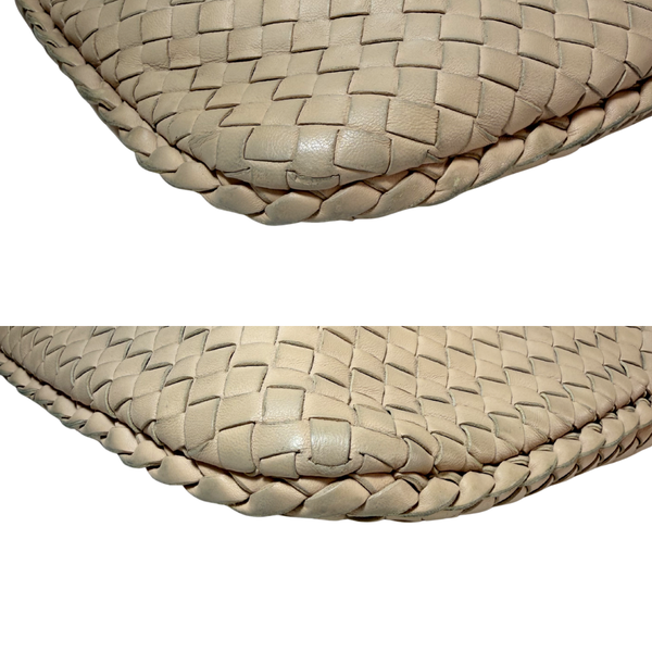 Load image into Gallery viewer, BOTTEGA VENETA Intrecciato Beige Shoulder Bag Hobo