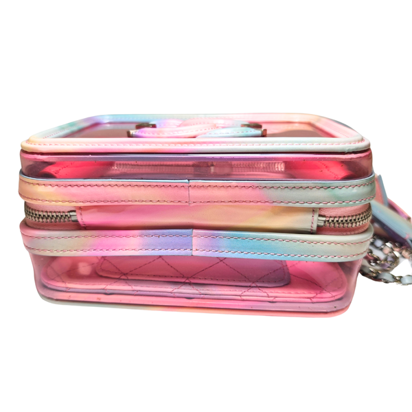 Load image into Gallery viewer, CHANEL Pink PVC & Multicolor Patent Leather CC Vanity Case