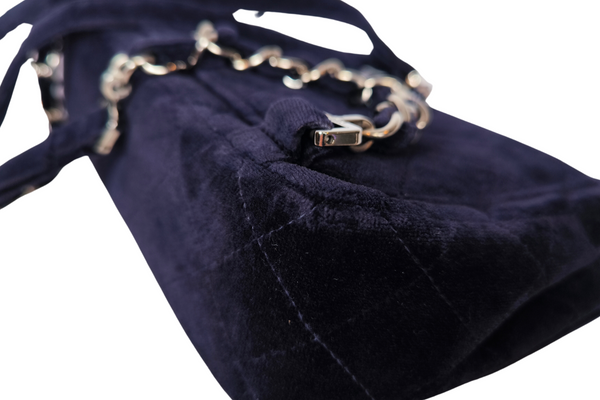 Load image into Gallery viewer, CHANEL  Velvet Matelasse Dark Navy Bagpack