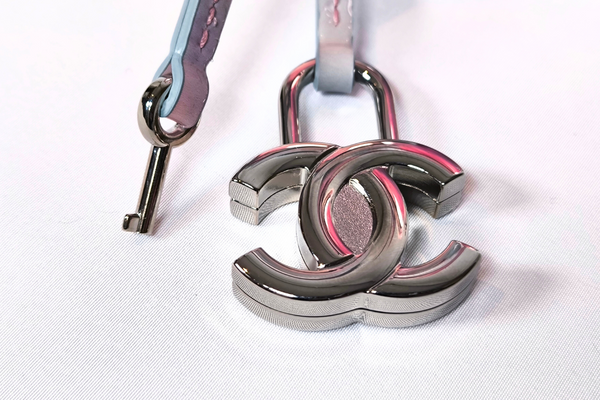 Load image into Gallery viewer, CHANEL Pink PVC & Multicolor Patent Leather CC Vanity Case
