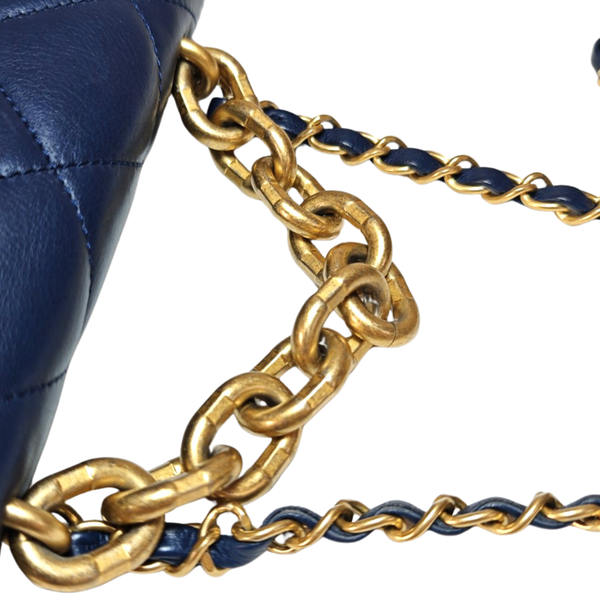Load image into Gallery viewer, CHANEL Navy Quilted Chain Bag