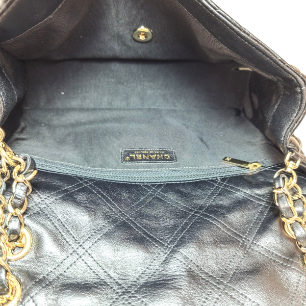Load image into Gallery viewer, CHANEL Black Pearl Studded Quilted Flap Bag