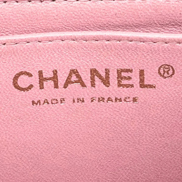 Load image into Gallery viewer, CHANEL Vintage Pink Caviar Leather 17cm Mini Square Flap Bag Gold CC Logo Hardware
