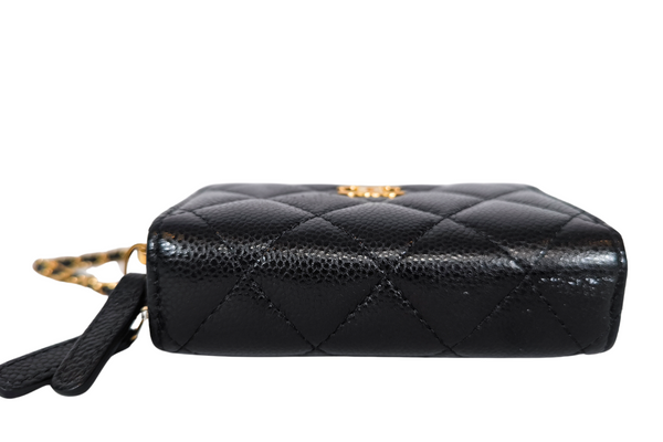 Load image into Gallery viewer, CHANEL Caviarskin Matelasse  Crossbody Chain Wallet Coin Case