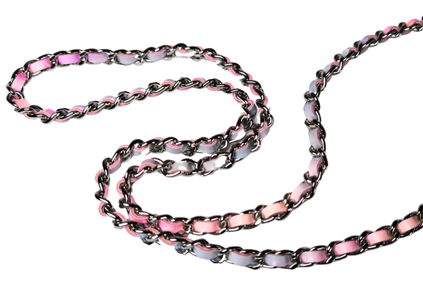 Load image into Gallery viewer, CHANEL Pink PVC & Multicolor  Patent Leather CC Round Shoulder Bag