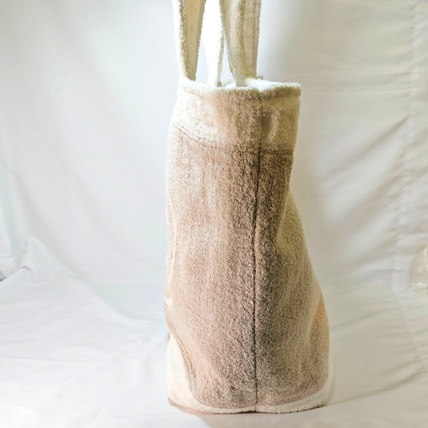 将图片加载到图库查看器,CHANEL Cotton CC Beach Tote Towel Bag Beige White