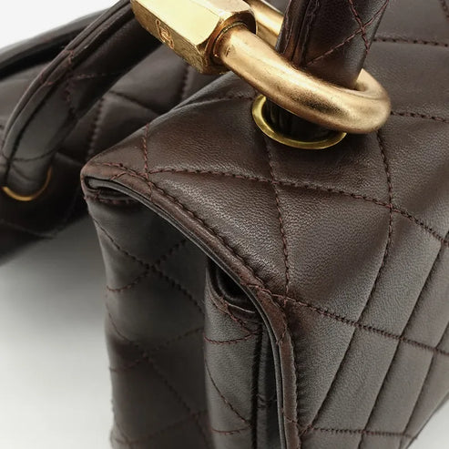 将图片加载到图库查看器,CHANEL Parent & Child Kelly Flap Bag Set Brown