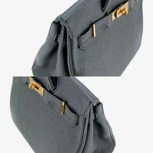 将图片加载到图库查看器,HERMES Birkin 30 Black Taurillon Clemence Leather Handbag