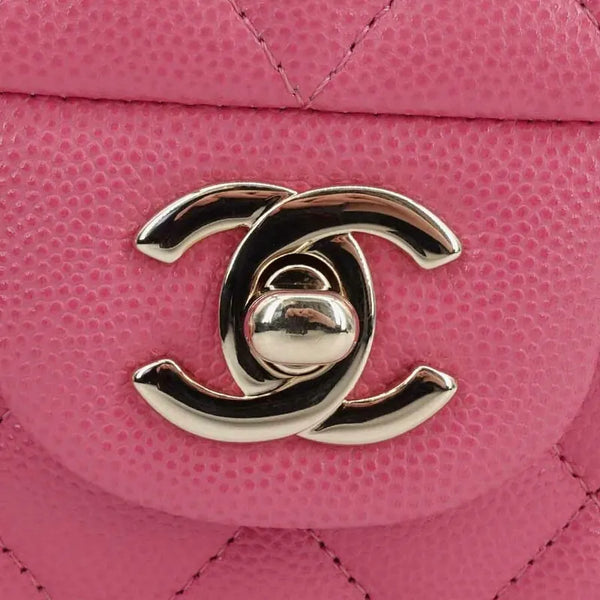 将图片加载到图库查看器,CHANEL Pink Caviar 23cm Double Flap Bag