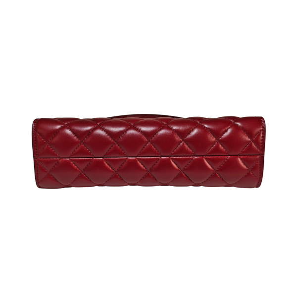 Load image into Gallery viewer, CHANEL Burgundy Shoulder Bag Coco Gold Hardware