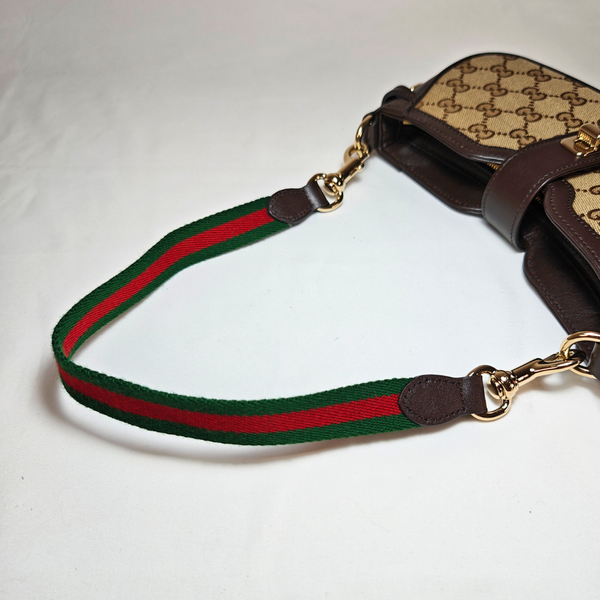 將圖片載入圖庫檢視器 GUCCI GG Moon Side Canvas Shoulder Bag