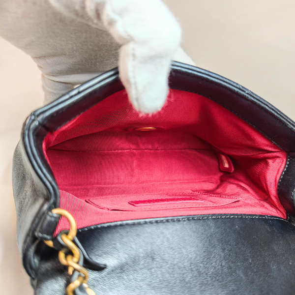 Load image into Gallery viewer, CHANEL Mini Black Lambskin In The Loop Flap
