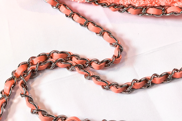 Load image into Gallery viewer, CHANEL Mixed Fibers Quilted Jumbo Flap Salmon Pink