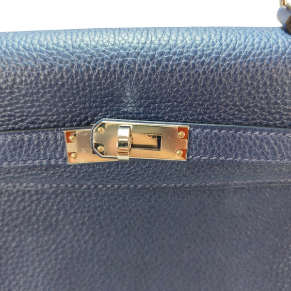Load image into Gallery viewer, HERMES Kelly 25 Blue Nuit Togo Bag K stamp 2025