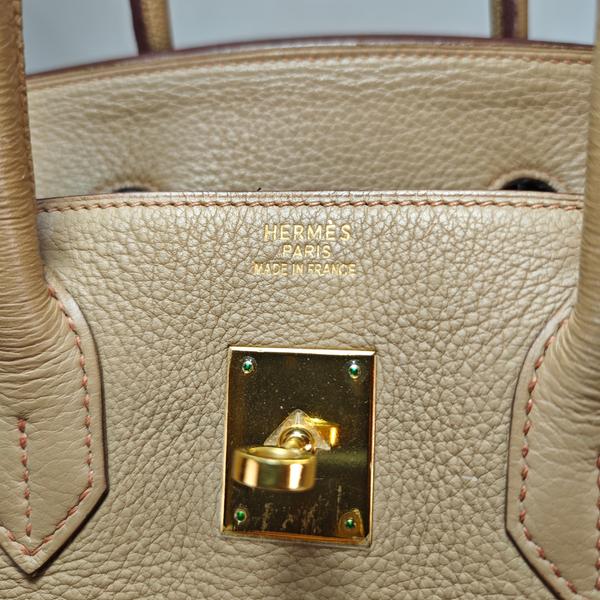 Load image into Gallery viewer, HERMES Birkin 35 Togo Leather Beige Square G Stamp 2003