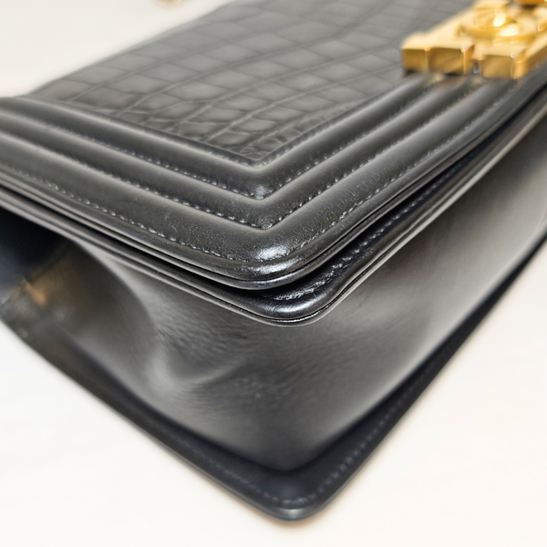 Load image into Gallery viewer, CHANEL Crocodile Leather Flap Boy Bag