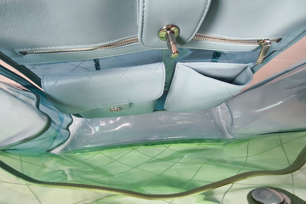 Load image into Gallery viewer, CHANEL  PVC&Multicolor Matelasse Clear Tote Bag