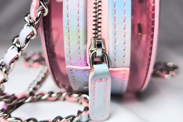 Load image into Gallery viewer, CHANEL Pink PVC & Multicolor  Patent Leather CC Round Shoulder Bag