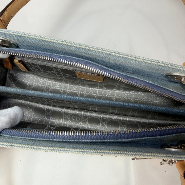 Load image into Gallery viewer, Christian Dior Denim Lady Dior East West Vintage Shoulder Bag