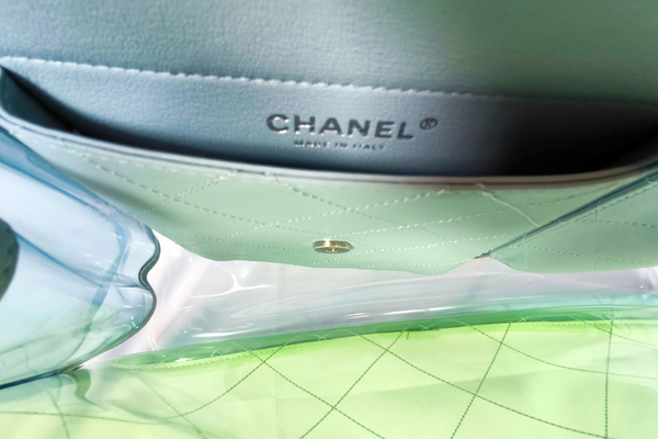 Load image into Gallery viewer, CHANEL  PVC&Multicolor Matelasse Clear Tote Bag