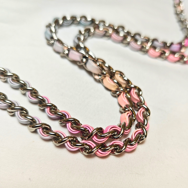 Load image into Gallery viewer, CHANEL Pink PVC & Multicolor Patent Leather CC Vanity Case